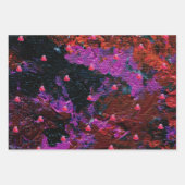 Warme rote Herzen Geschenkpapier Set (Vorderseite)