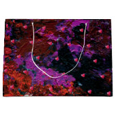 Warme rote Herzen Große Geschenktüte (Vorderseite)