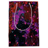 Warme rote Herzen Mittlere Geschenktüte (Vorderseite)