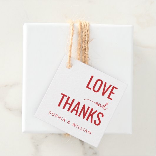 Warme Rote Liebe Danke Geschenkanhänger (Beispiel)