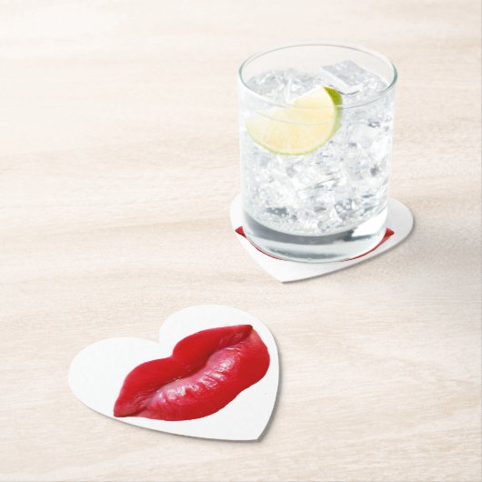 WARME rote Lippen Untersetzer (Vor Ort)