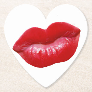 WARME rote Lippen Untersetzer