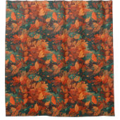 Warme rustikale Blätter - Boho Ästhetik Duschvorhang (Vorderseite)