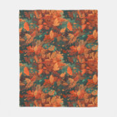 Warme rustikale Blätter - Boho Ästhetik Fleecedecke (Vorderseite)