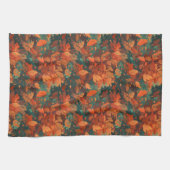 Warme rustikale Blätter - Boho Ästhetik Geschirrtuch (Horizontal)