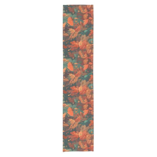 Warme rustikale Blätter - Boho Ästhetik Kurzer Tischläufer (Vorderseite)