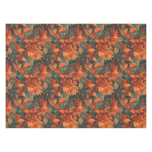 Warme rustikale Blätter - Boho Ästhetik Tischdecke (Vorderseite (Horizontal))