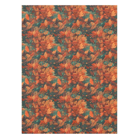 Warme rustikale Blätter - Boho Ästhetik Tischdecke (Vorderseite)