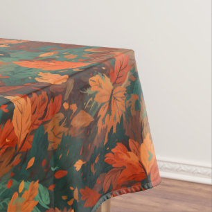 Warme rustikale Blätter - Boho Ästhetik Tischdecke