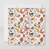 Warme rustikale Herbstlaube & Vogel Mitteilungskarte (Rückseite)