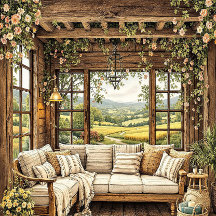 Warme rustikale Holztexturen Kunst