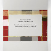 Warme rustikale Pinselstriche mit Gold Highlights  Dreifach Gefaltete Urlaubskarte (Innenseite Mitte)