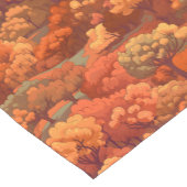 wärme Rustikale Wasserfarbenfallen Bäume | Boho Ae Kurzer Tischläufer (Ecke)