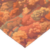 wärme Rustikale Wasserfarbenfallen Bäume | Boho Ae Tischdecke (Schrägansicht)