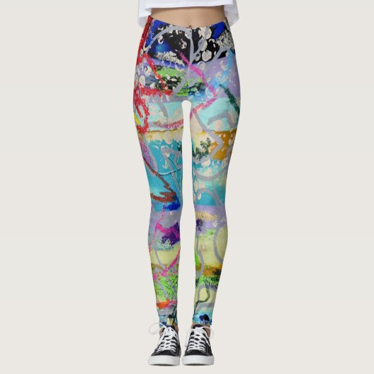 Warme Schichten von Lydia's Art Sangria Leggings (Vorderseite)