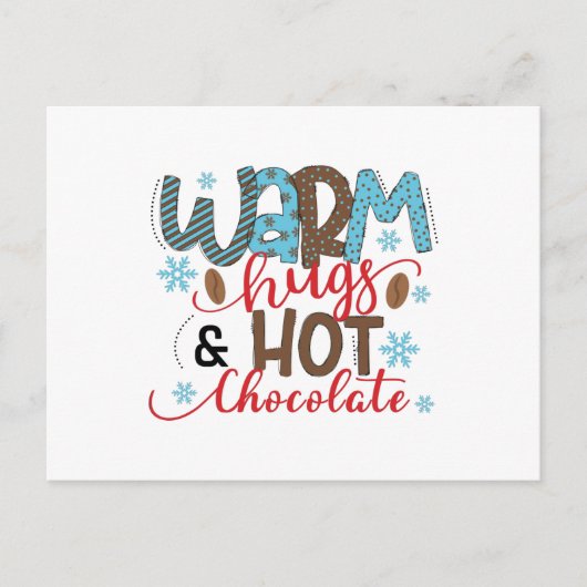 Warme Schläger und heiße Schokolade Postkarte (Vorderseite)