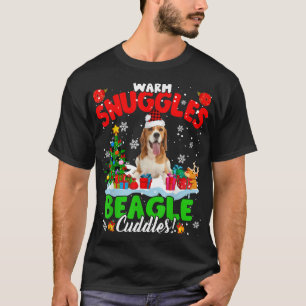 Warme Schnecken Beagle Cuddles Xmas Tree Kariert S T-Shirt