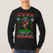 Warme Schnecken und Chihuahua Cuddles Christmas Sw T-Shirt (Vorderseite)