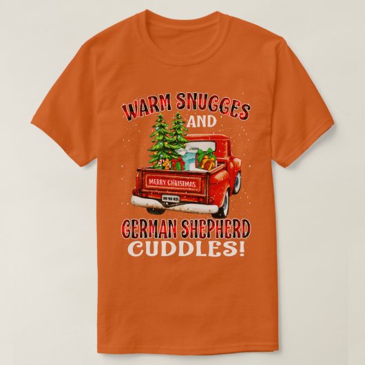 Warme Schnecken und deutsche Schäferhunde Cuddles T-Shirt (Design vorne)