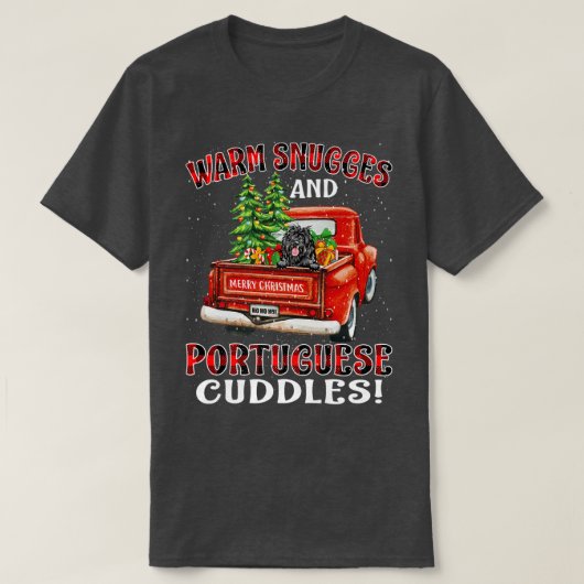 Warme Schnecken und portugiesische Cudles Weihnach T-Shirt (Design vorne)