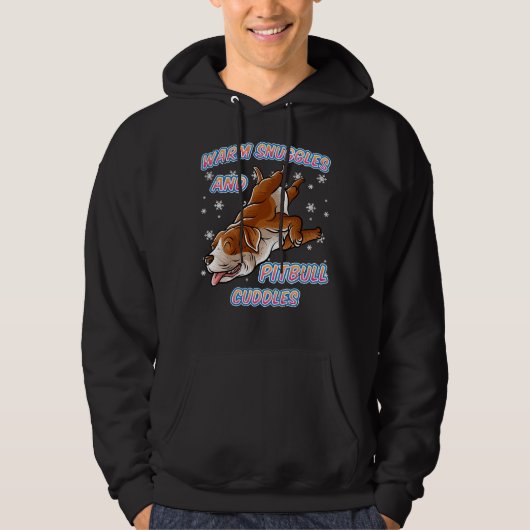 Warme Schnecken und Puppy Pitbull Cuddles Dog Chri Hoodie (Vorderseite)