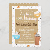 Warme Schokolade Bar Geburtstag Einladung (Vorne/Hinten)