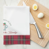 Warme Schokolade Kakao Personalisiert Name Weihnac Geschirrtuch (Viertel Falte)