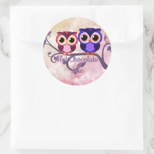 Warme Schokolade Runder Aufkleber (Tasche)