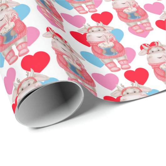 Warme Schokolade und Schlagpapier Geschenkpapier (Rolleneckpunkt)