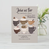 Warme Schokoladencreme Einladung (Stehend Vorderseite)