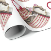 Warme Schokoladenmarshmallow Kakaosundae Geschenkpapier (Rolleneckpunkt)