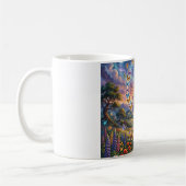Warme schöne Farben des Friedenszeichens Kaffeetasse (Links)