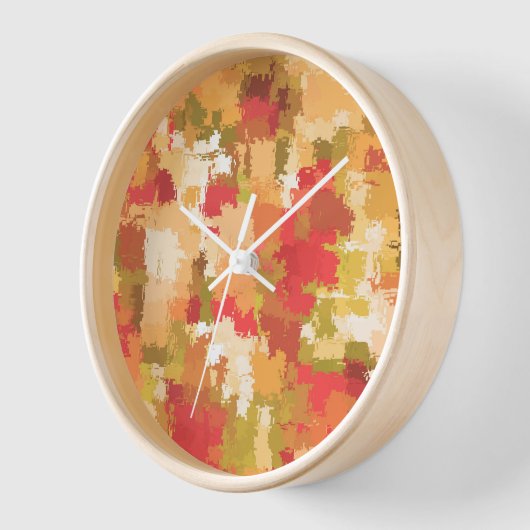 Warme schöne farbenfrohe Herbstfarben Uhr (Winkel)