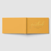 Warme Senf-Minimalist-Calligraphy Gästebuch (Voll)