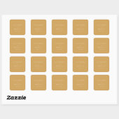 Warme Senf-Minimalist Calligraphy Quadratischer Aufkleber (Blatt)