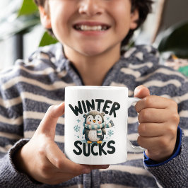 Warme Sippen, Coole Stifte - Pinguin Winter Kaffeetasse