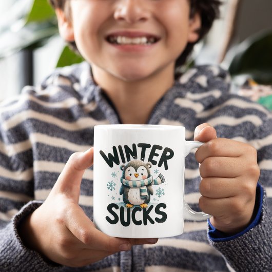 Warme Sippen, Coole Stifte - Pinguin Winter Kaffeetasse