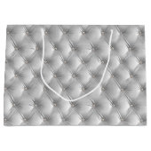 Warme Soft Gray Chic Imitate Velvet Große Geschenktüte (Vorderseite)