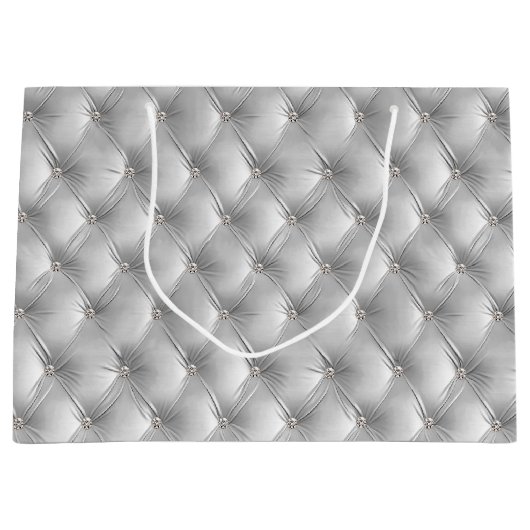 Warme Soft Gray Chic Imitate Velvet Große Geschenktüte (Vorderseite)