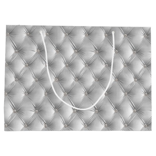 Warme Soft Gray Chic Imitate Velvet Große Geschenktüte (Rückseite)