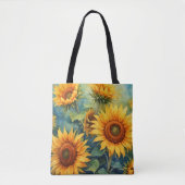 Warme Sonnenschein-Blume Tote Bag Tasche (Vorderseite)