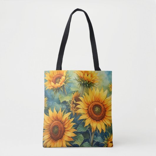 Warme Sonnenschein-Blume Tote Bag Tasche (Vorderseite)