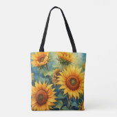 Warme Sonnenschein-Blume Tote Bag Tasche (Rückseite)