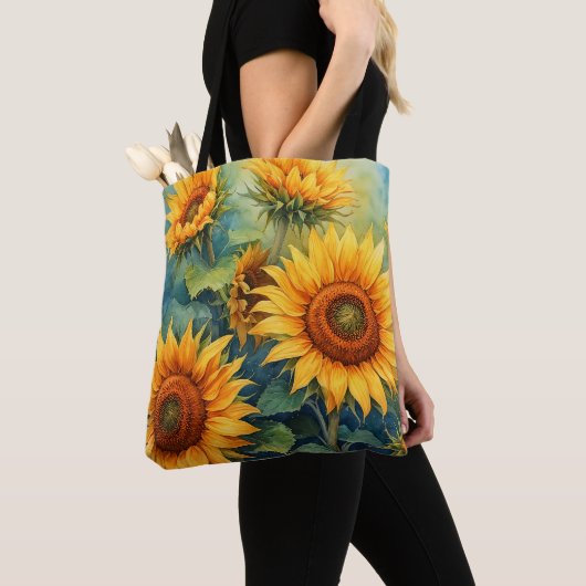 Warme Sonnenschein-Blume Tote Bag Tasche (Von Nahem)