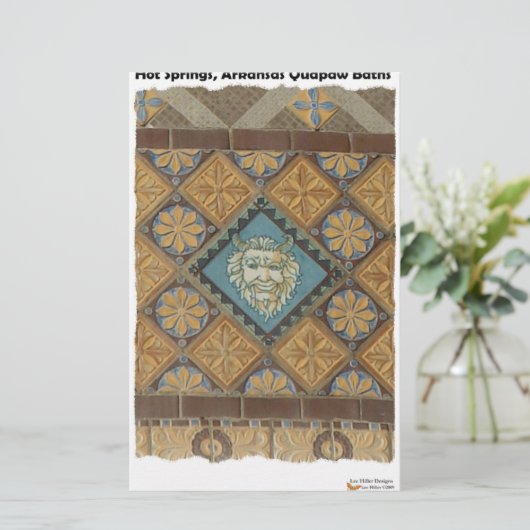 Warme Springs, AR Quapaw Dome Tiles Geschenkartike Briefpapier (Stehend Vorderseite)