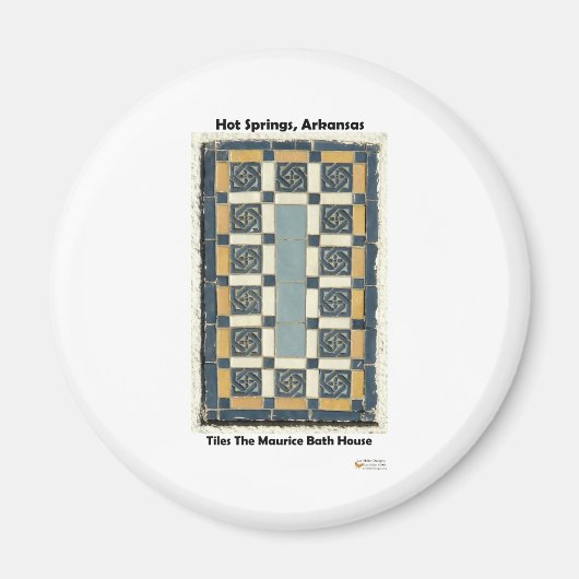 Warme Springs, AR the Maurice Tiles Gifts Apparel Magnet (Vorne)