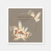 Warme Stone Boho Pampas Grass Dusche Serviette (Vorderseite)