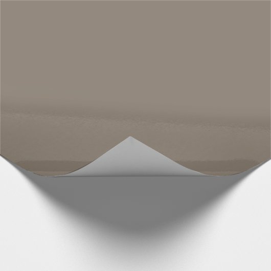 Warme Stone Brown Solid Color Geschenkpapier (Ecke)