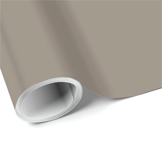 Warme Stone Brown Solid Color Geschenkpapier (Rolleneckpunkt)