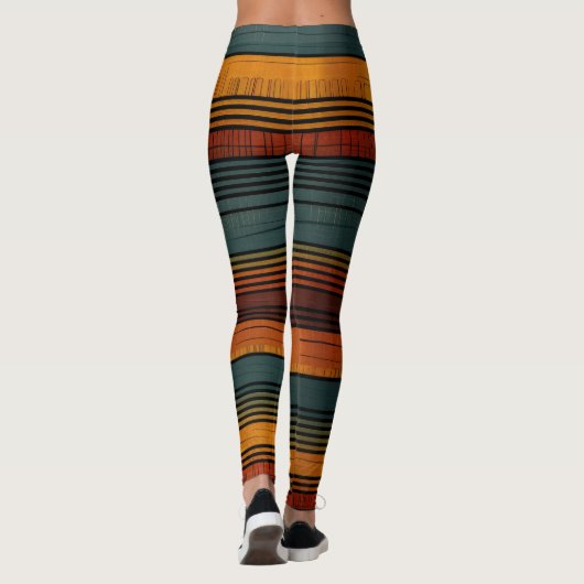 Warme Streifen Leggings (Rückseite)